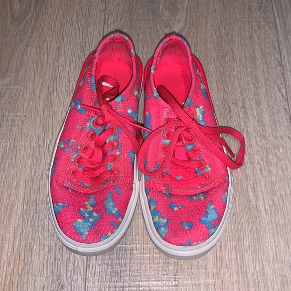 Under Armour neon pink turquoise floral girls 11 athletic shoes - Picture 2 of 7